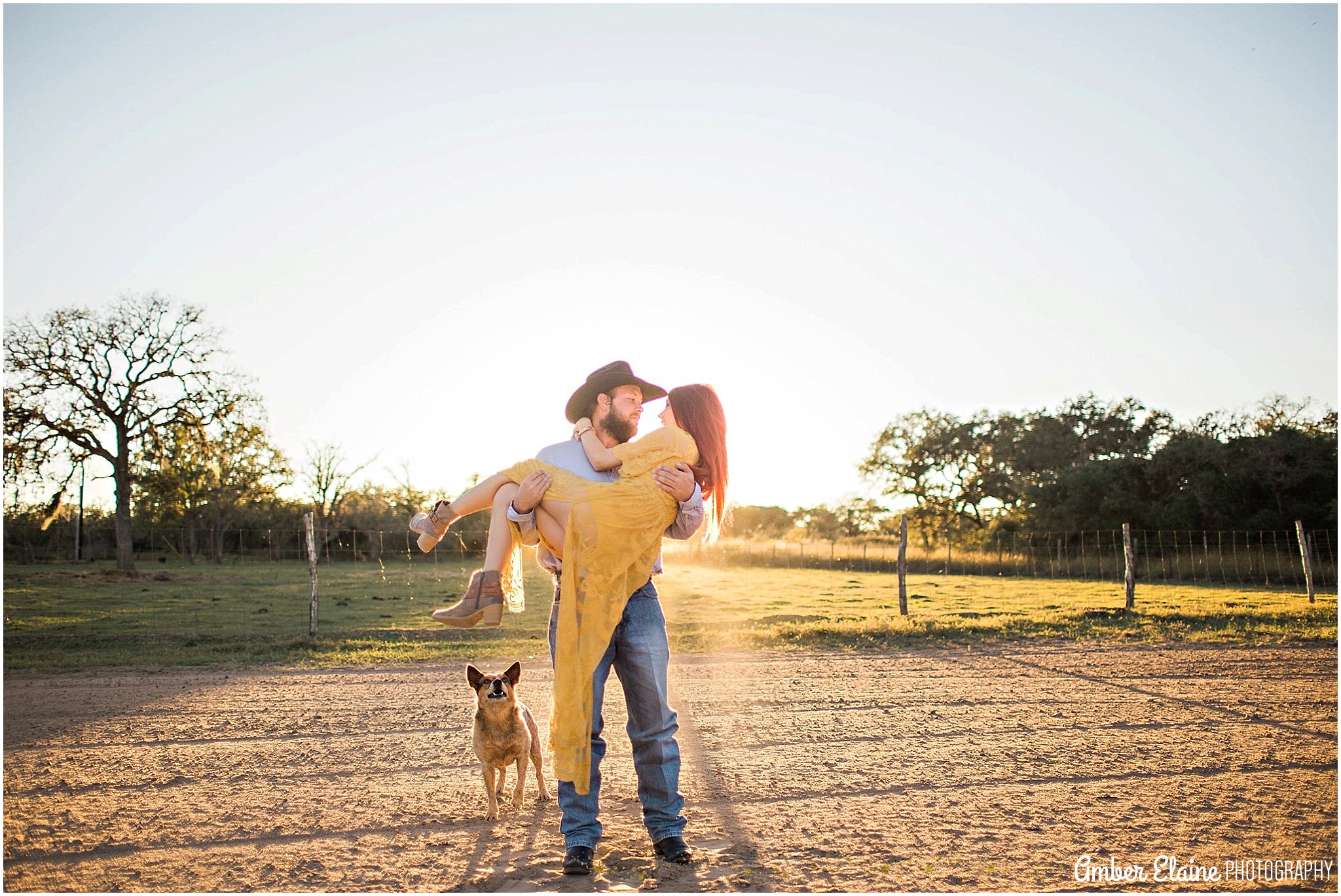 romantic rustic portraits with puppies