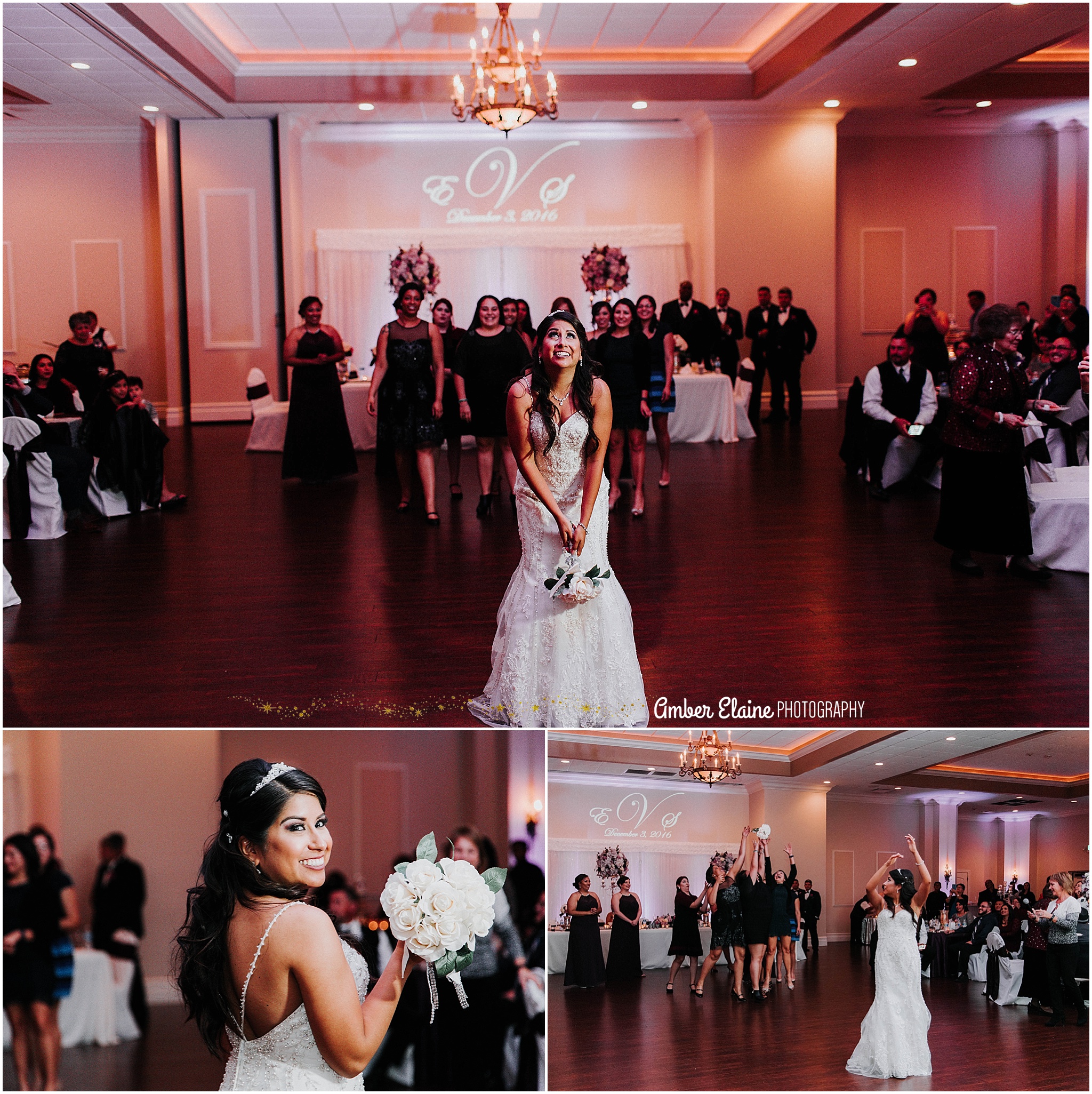 purple winter catholic wedding Victoria Texas