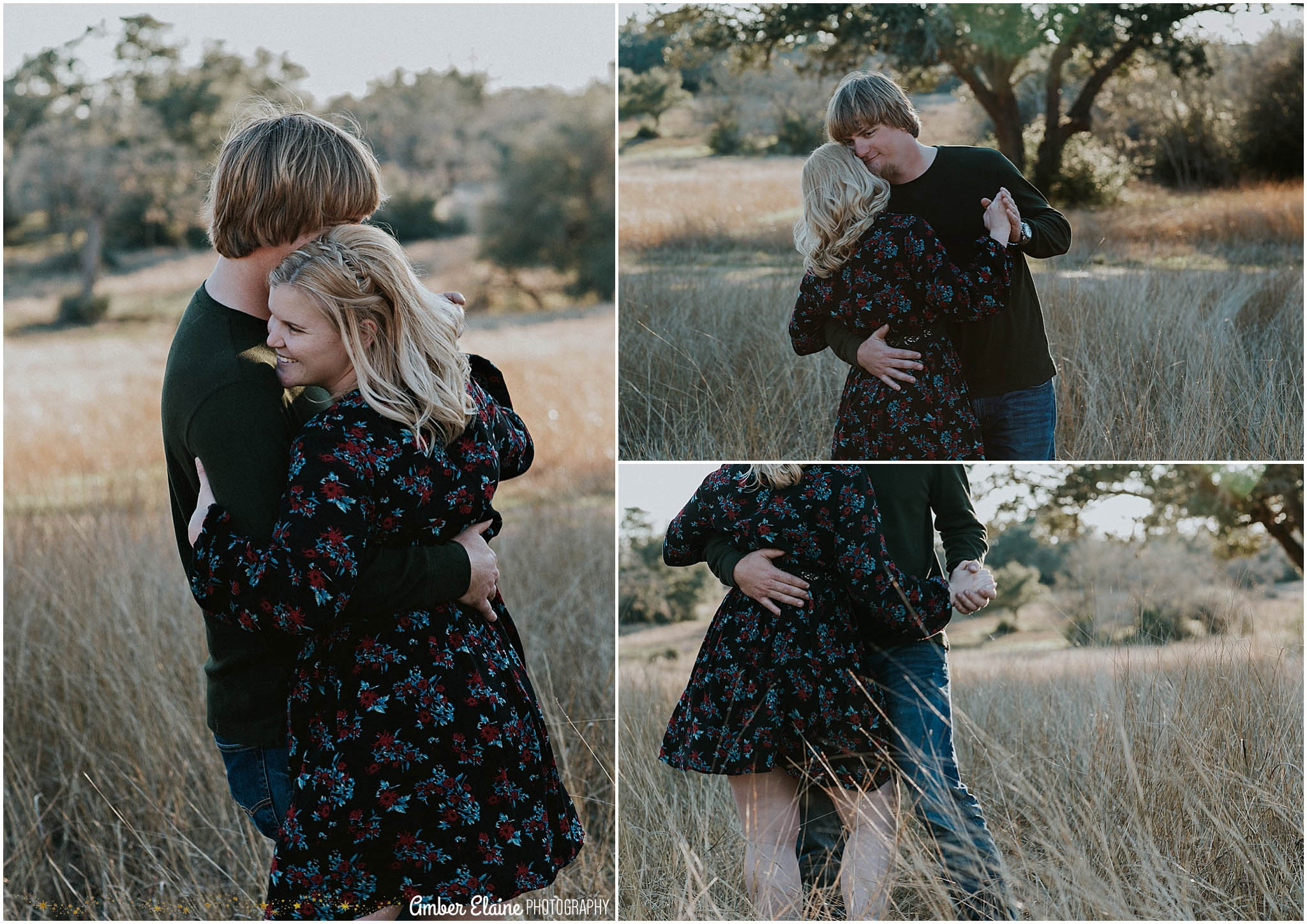 rustic engagement photos with dogs