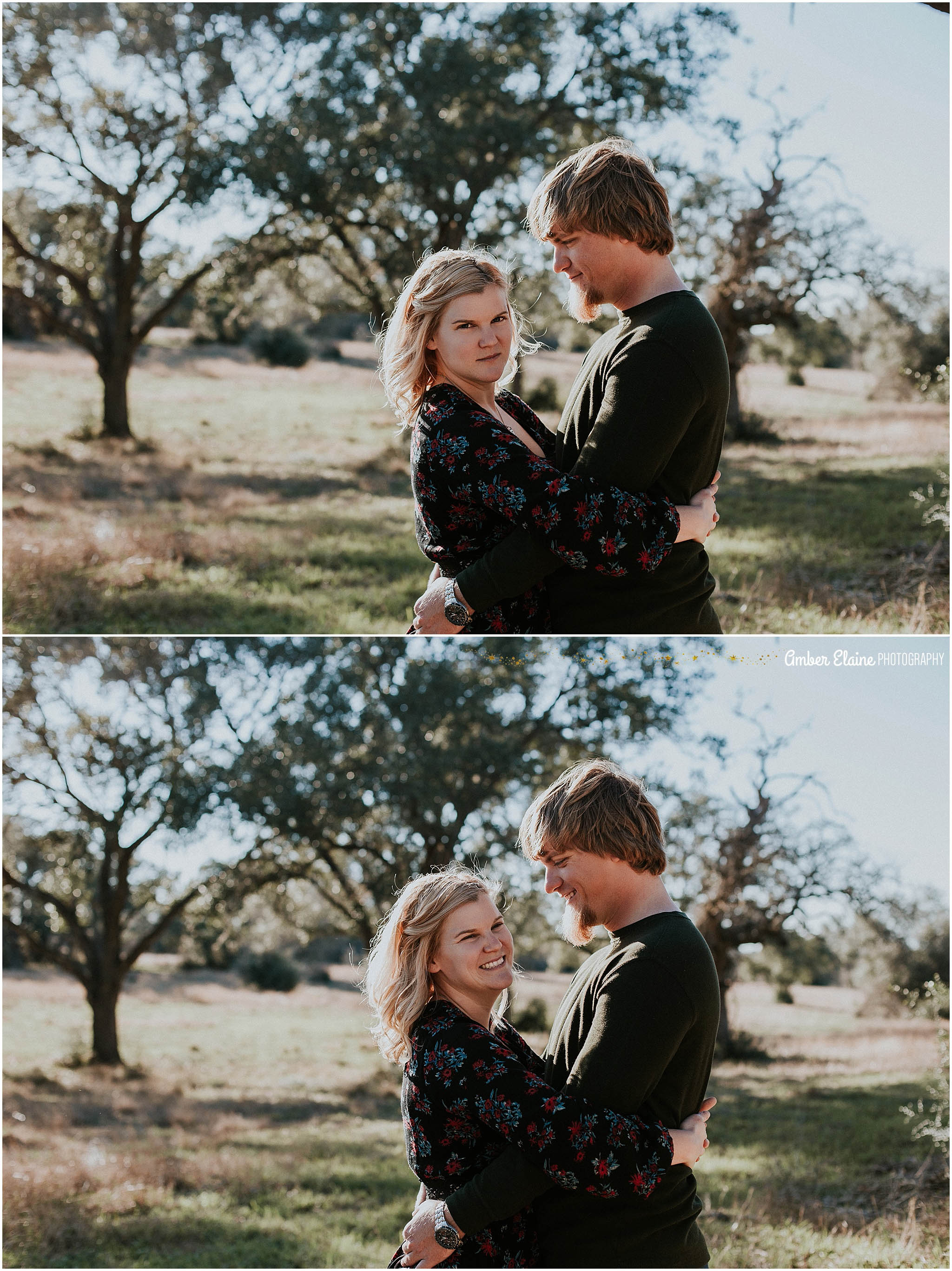 rustic engagement photos with dogs