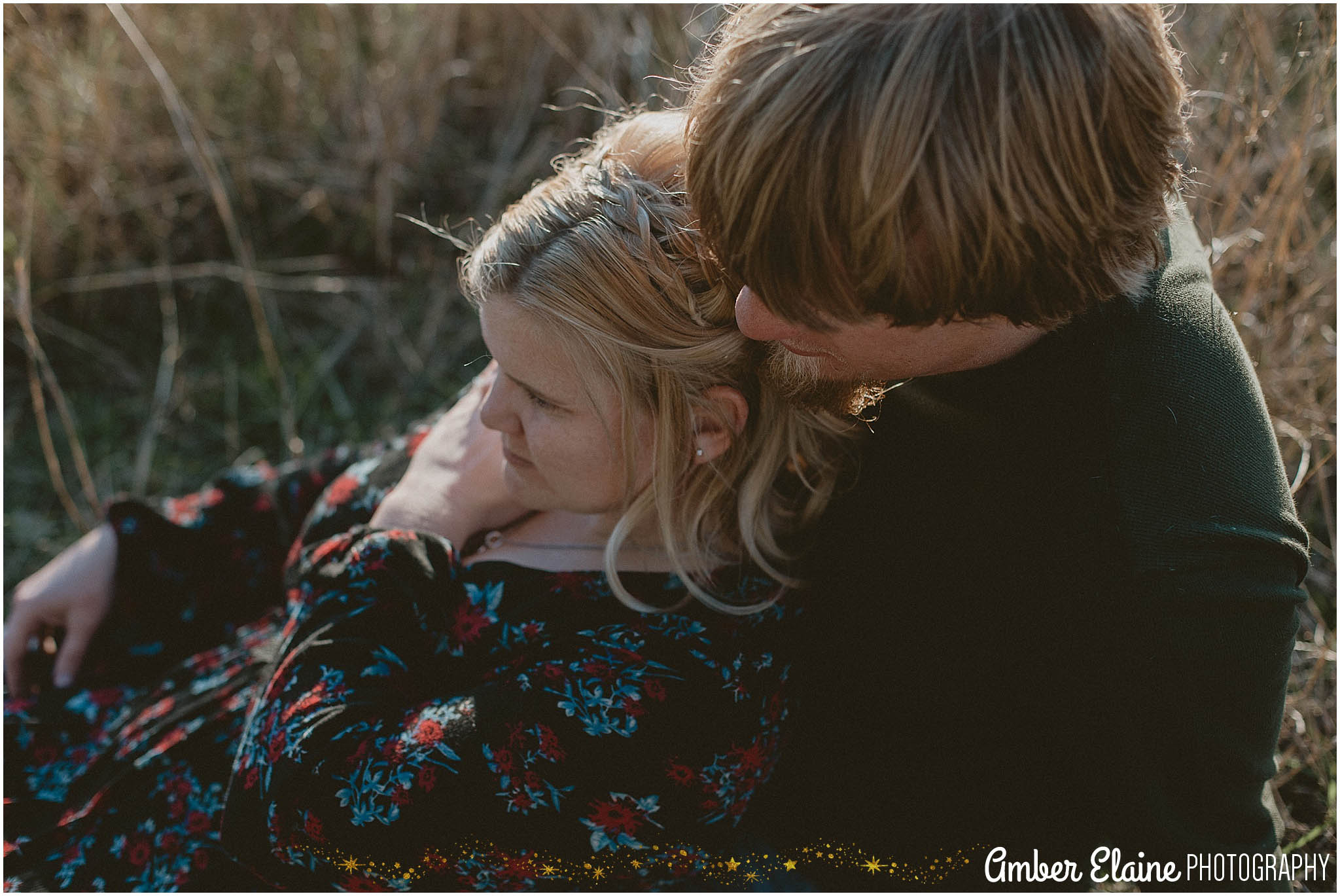 rustic engagement photos with dogs