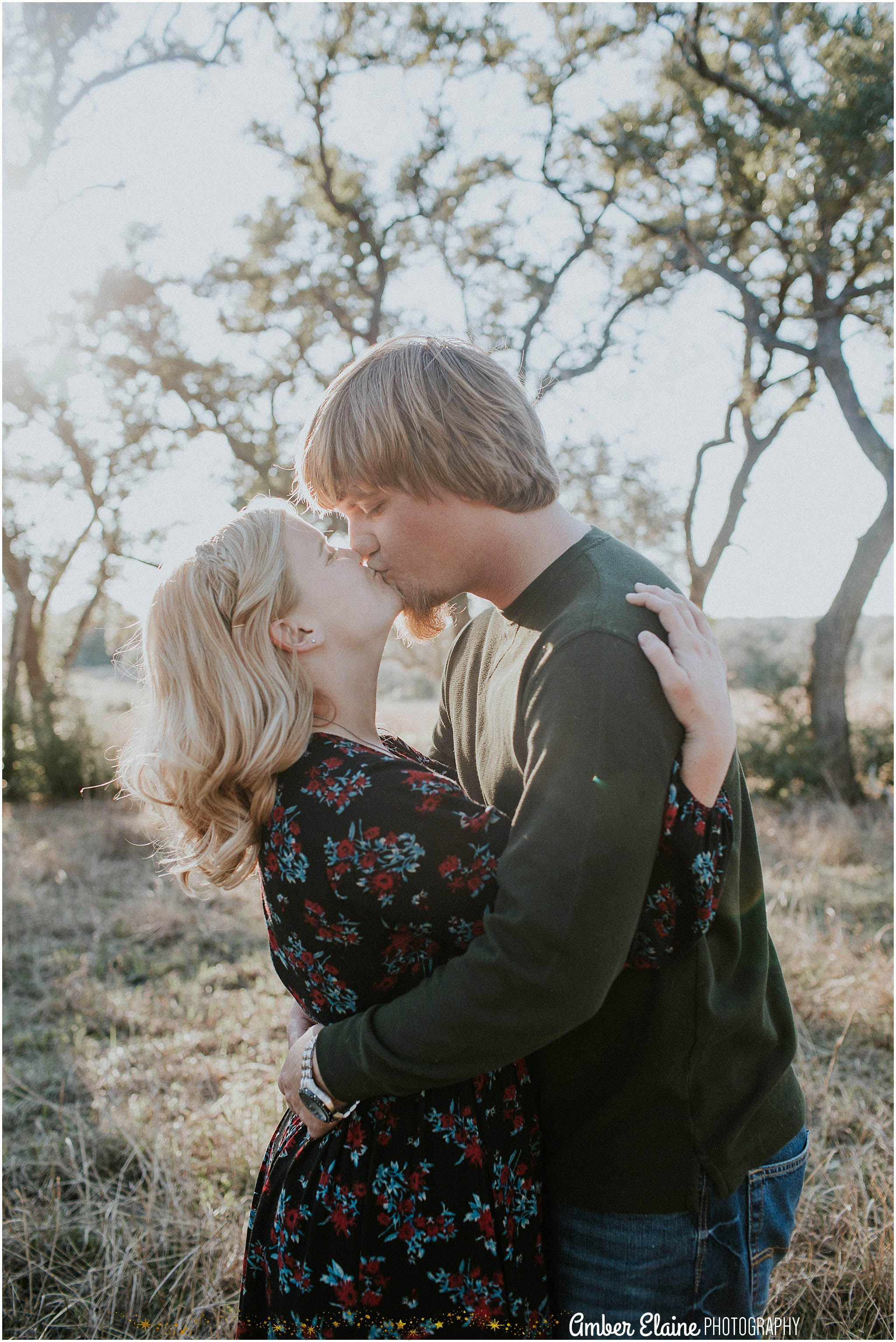 rustic engagement photos with dogs