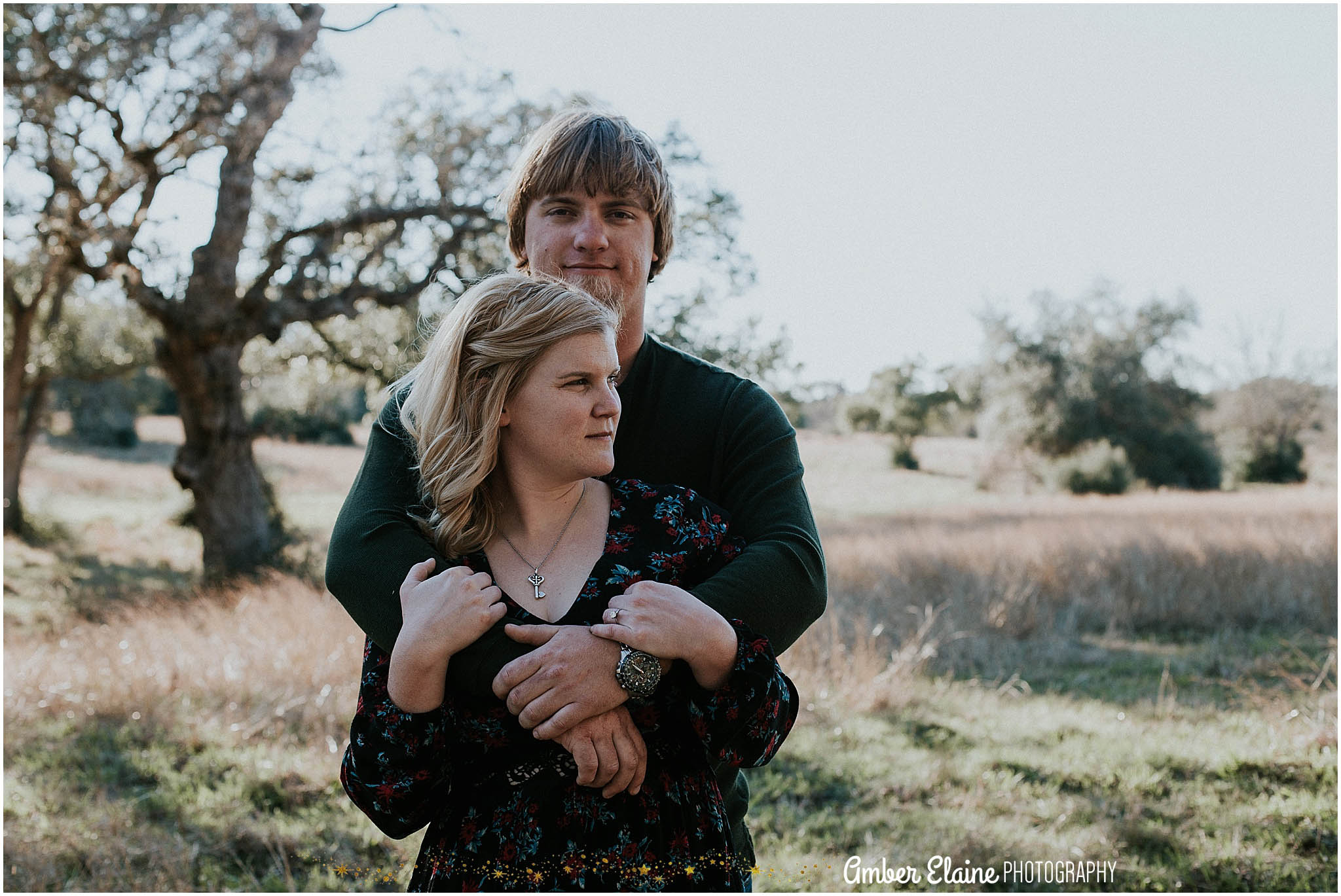 rustic engagement photos with dogs