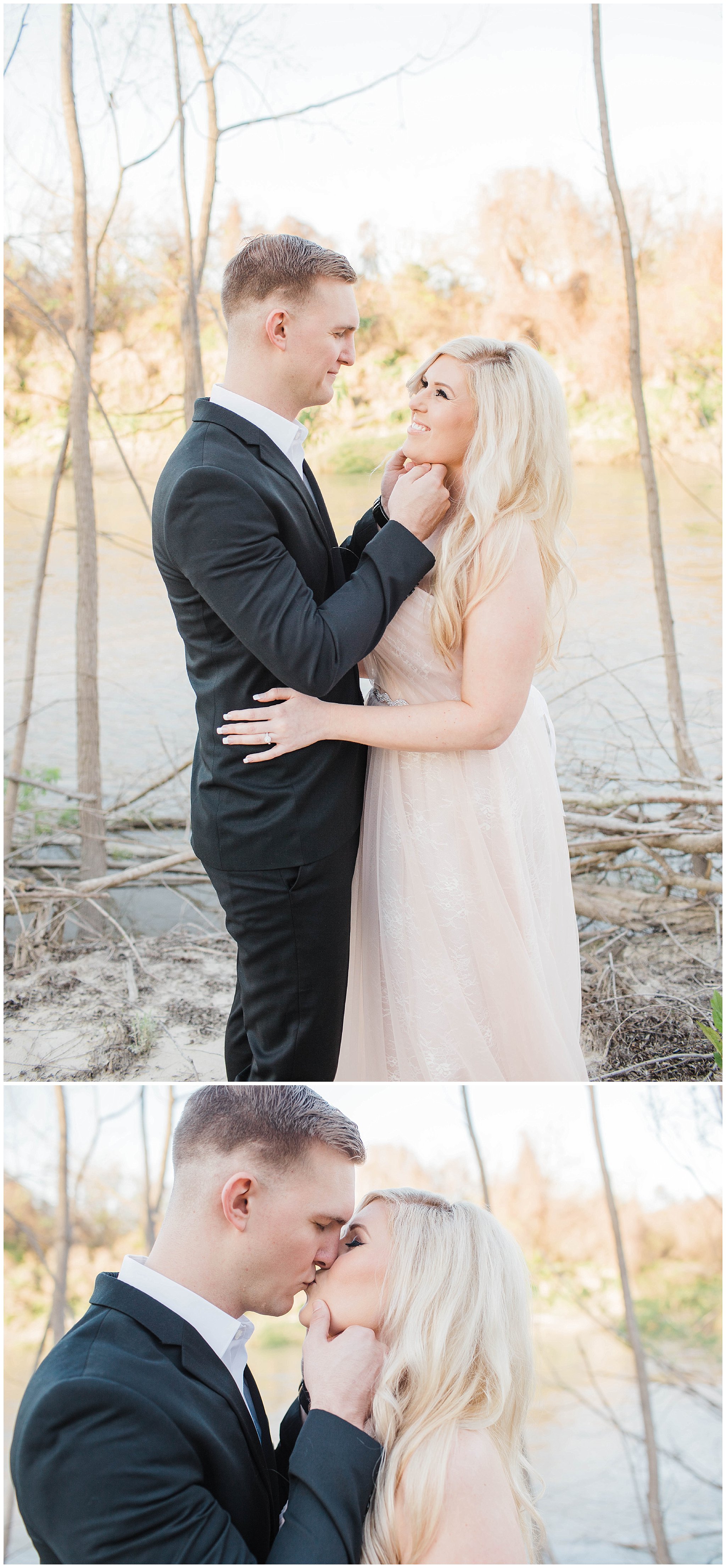 light and airy texas engagement