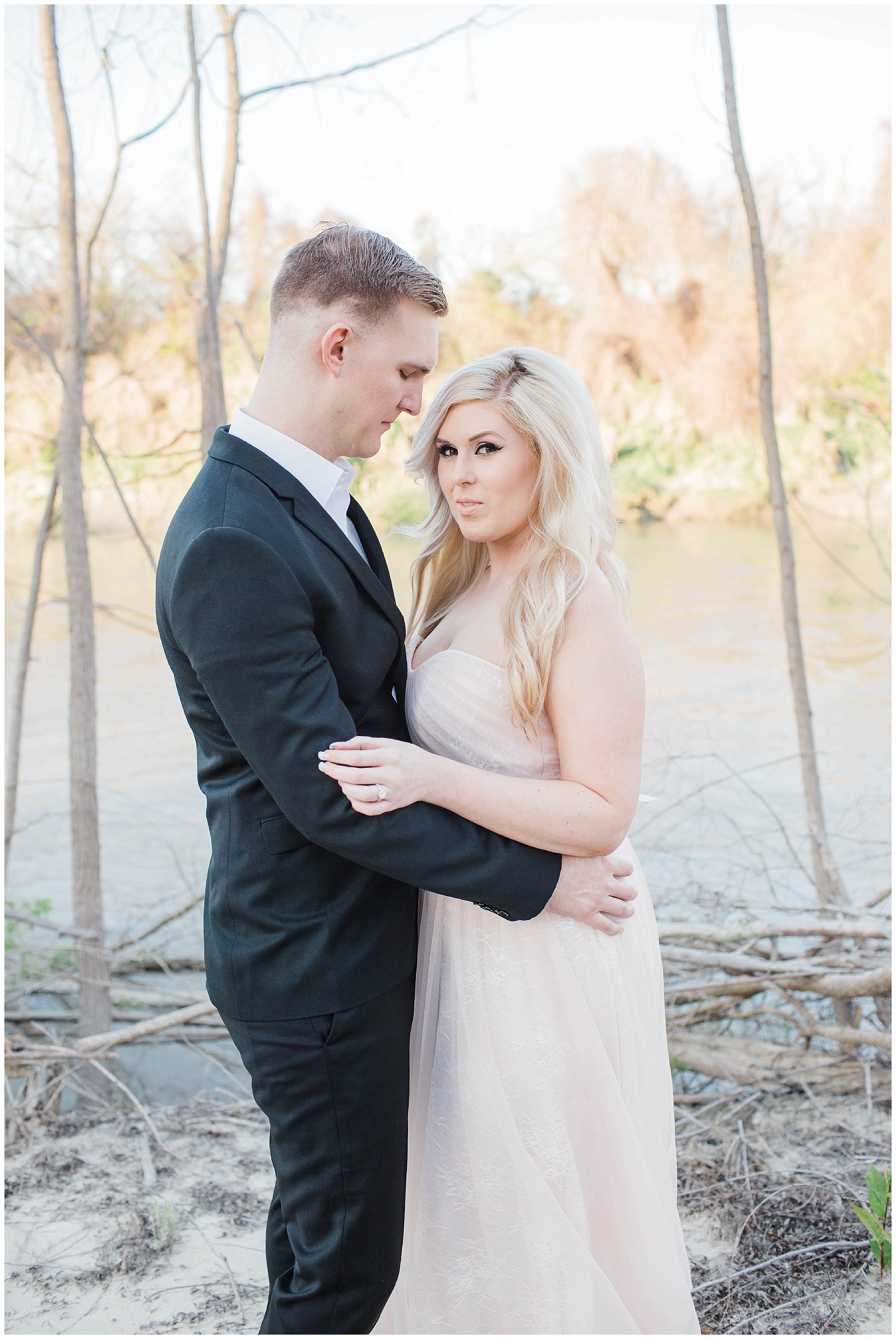 light and airy texas engagement