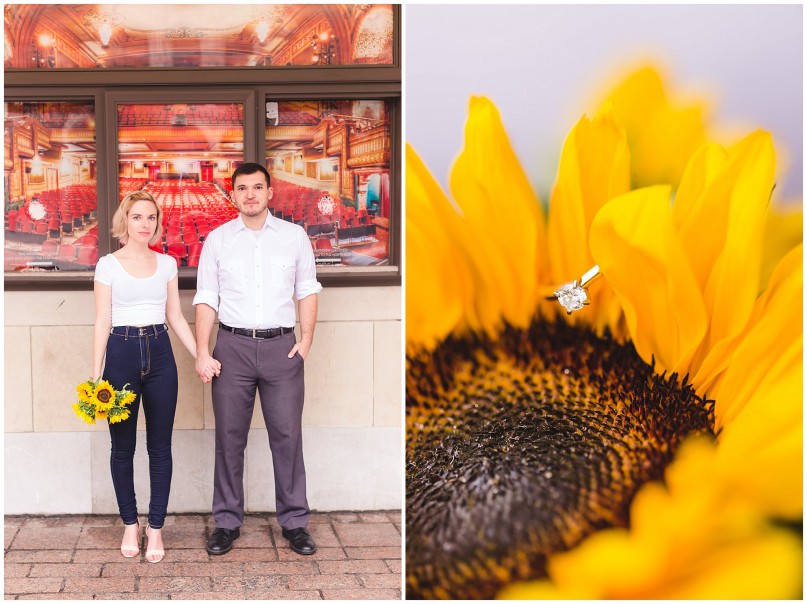 sunflower Austin TX Alamo draft house ritz engagement photography