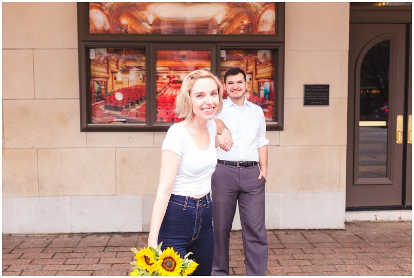 sunflower Austin TX Alamo draft house ritz engagement photography