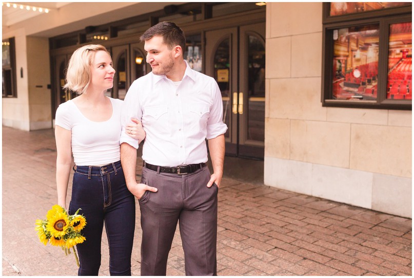 sunflower Austin TX Alamo draft house ritz engagement photography