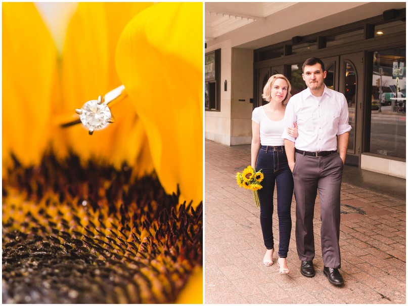 sunflower Austin TX Alamo draft house ritz engagement photography